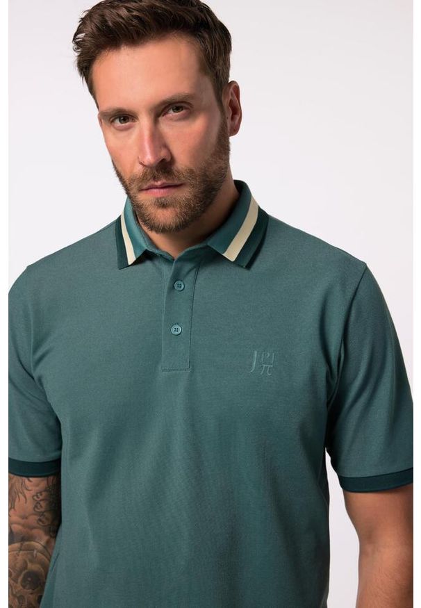 JAY-PI - Męska Koszulka polo golf rękaw 1/2 QuickDry TwoTone do rozm. 7XL. Typ kołnierza: polo, golf. Kolekcja: plus size. Kolor: zielony. Materiał: materiał, poliester, bawełna. Styl: sportowy