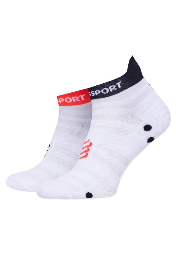 Compressport Skarpety Niskie Unisex Pro Racing Socks v4.0 Ultralight Run Low XU00051B Biały. Kolor: biały. Materiał: poliamid, materiał. Sport: bieganie