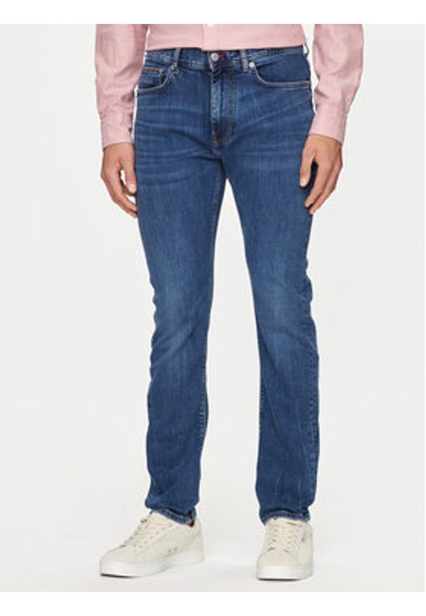 TOMMY HILFIGER - Tommy Hilfiger Jeansy Bleecker MW0MW18279 Granatowy Slim Fit. Kolor: niebieski