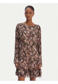 Guess Sukienka codzienna W6RK37 WJ712 Brązowy Regular Fit. Okazja: na co dzień. Kolor: brązowy. Materiał: syntetyk. Typ sukienki: proste. Styl: casual #1