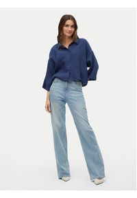 Vero Moda Koszula Natali 10279685 Granatowy Standard Fit. Kolor: niebieski. Materiał: bawełna #6