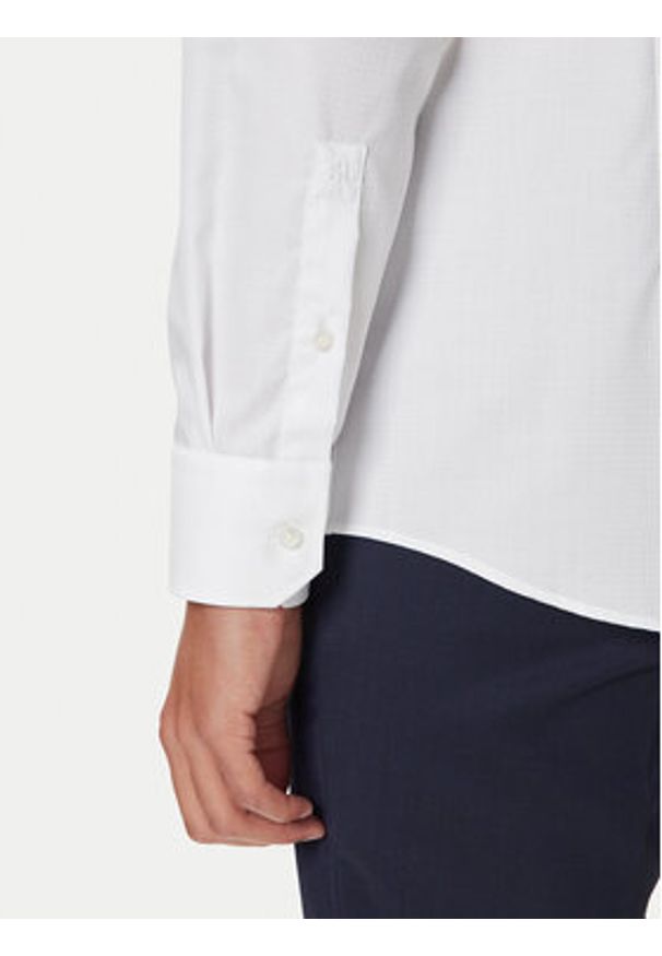 BOSS Koszula H-Hank 50550925 Biały Slim Fit. Kolor: biały. Materiał: bawełna