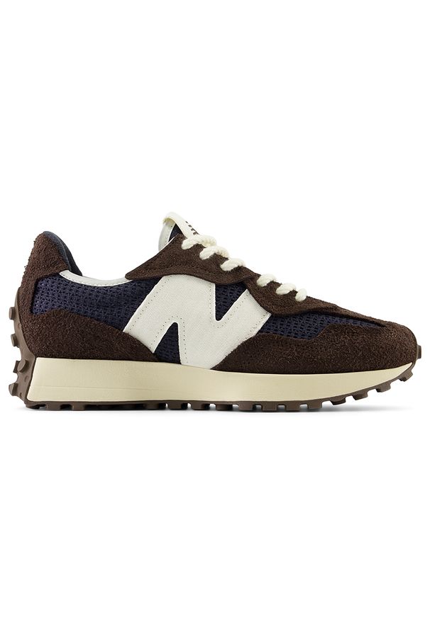 Buty unisex New Balance U327WVB – brązowe. Okazja: na co dzień. Kolor: brązowy. Materiał: guma, skóra, materiał. Szerokość cholewki: normalna