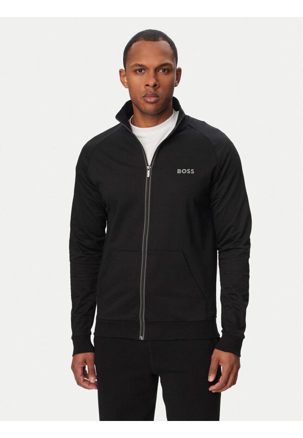 BOSS Bluza Authentic 50545564 Czarny Regular Fit. Kolor: czarny. Materiał: bawełna