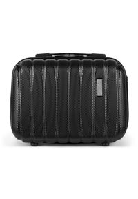 Solier - Kuferek podróżny mały ABS SOLIER STL902 czarny. Kolor: czarny. Materiał: materiał #1