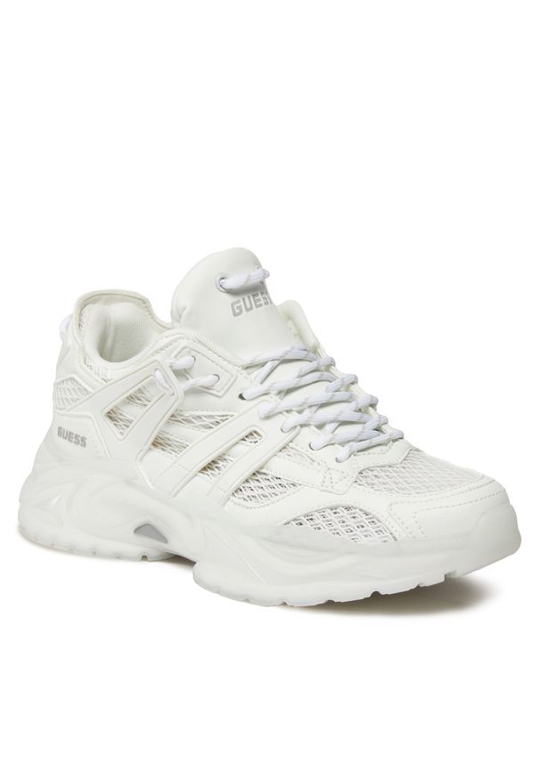 Sneakersy Guess Belluna FLJBLL ELE12 WHITE. Kolor: biały. Materiał: skóra