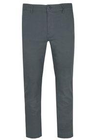 Męskie Spodnie Bawełniane (Chinos) - Pako Jeans - Ciemny Popiel. Materiał: bawełna