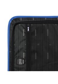 Wittchen - Duża walizka z ABS-u tłoczona. Kolor: niebieski. Materiał: guma. Wzór: geometria. Styl: klasyczny #8