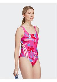 Adidas - adidas Strój kąpielowy Floral 3-Stripes Swimsuit IB5995 Różowy Regular Fit. Kolor: różowy. Materiał: syntetyk #3