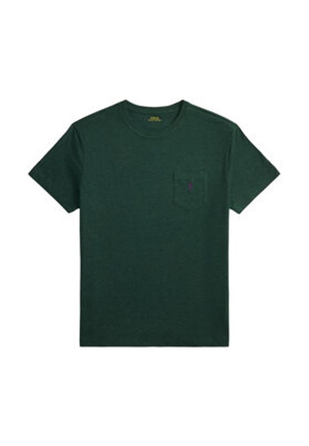 Polo Ralph Lauren T-Shirt 710671438460 Zielony Custom Slim Fit. Typ kołnierza: polo. Kolor: zielony. Materiał: bawełna