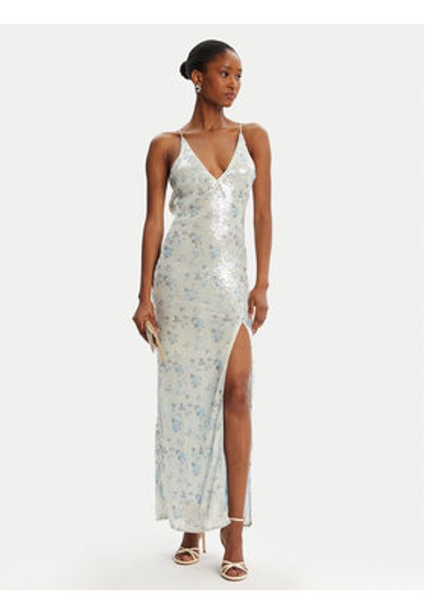 BARDOT - Bardot Sukienka wieczorowa Lois Sequin 59956DB Niebieski Slim Fit. Kolor: niebieski. Materiał: syntetyk. Styl: wizytowy