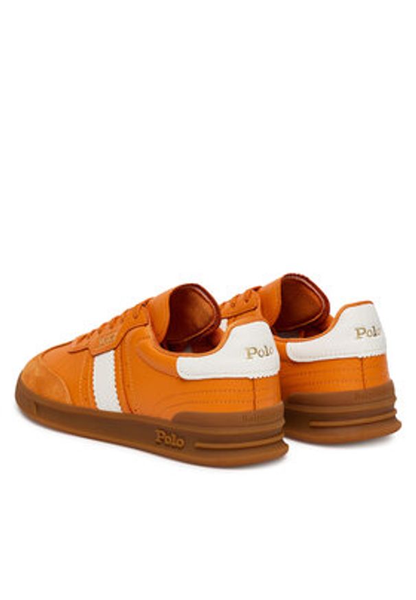Polo Ralph Lauren Sneakersy Aera 804956688007 Pomarańczowy. Kolor: pomarańczowy. Materiał: skóra