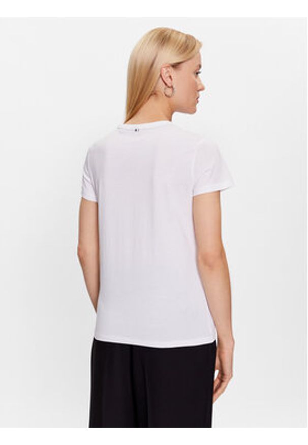 BOSS - Boss T-Shirt 50490018 Biały Slim Fit. Kolor: biały. Materiał: bawełna