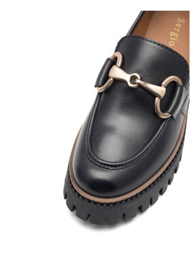 Sergio Bardi Loafersy WI23-C1038-03SB Czarny. Kolor: czarny. Materiał: skóra
