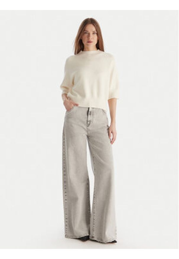 Kontatto Sweter 3M0903C Écru Regular Fit. Materiał: syntetyk