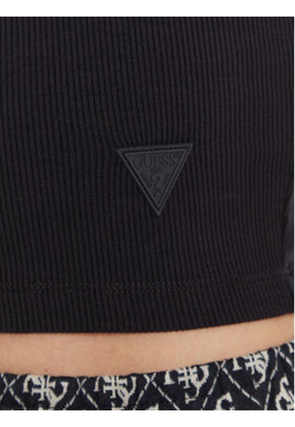 Guess Top V3GP19 K8RT2 Granatowy Slim Fit. Kolor: niebieski. Materiał: wiskoza