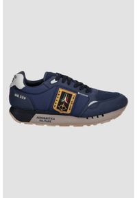 Aeronautica Militare - AERONAUTICA MILITARE Granatowe sneakersy męskie, Rozmiar 45. Okazja: na co dzień. Kolor: niebieski. Materiał: materiał #3