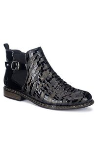 Rieker Botki Z4965-90 Czarny. Kolor: czarny. Materiał: skóra