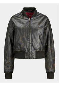 JJXX Kurtka bomber Hailey 12250708 Czarny Regular Fit. Kolor: czarny. Materiał: skóra