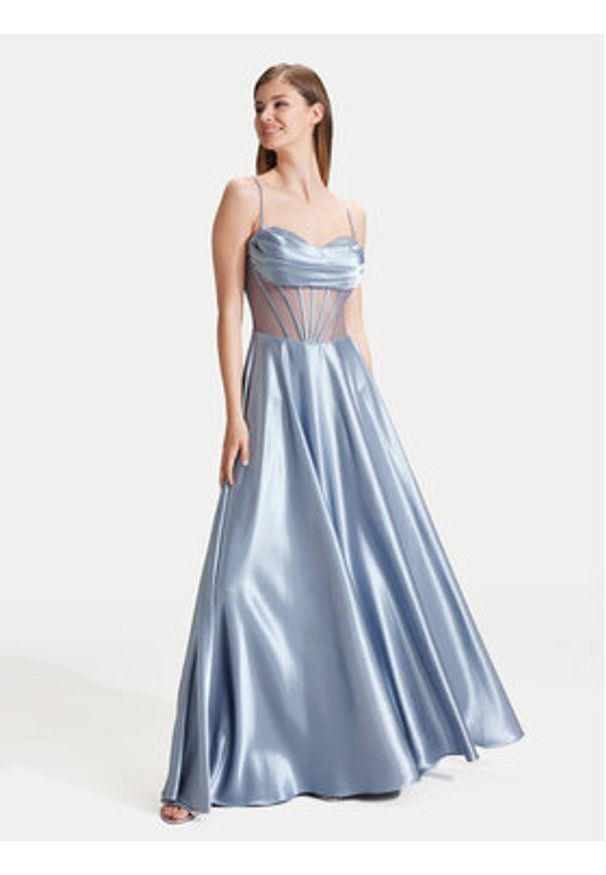 Hey Kyla Sukienka wieczorowa 5AG019HK Błękitny Slim Fit. Kolor: niebieski. Materiał: syntetyk. Styl: wizytowy