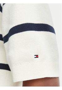 TOMMY HILFIGER - Tommy Hilfiger Sweter WW0WW45400 Beżowy Regular Fit. Kolor: beżowy. Materiał: bawełna #4
