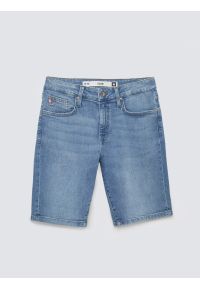 Big-Star - Szorty męskie jeansowe niebieskie Aden 268. Okazja: na co dzień. Kolor: niebieski. Materiał: jeans. Styl: casual, sportowy #1
