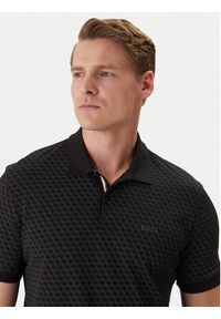 BOSS Polo 50554591 Czarny Regular Fit. Typ kołnierza: polo. Kolor: czarny. Materiał: bawełna #3