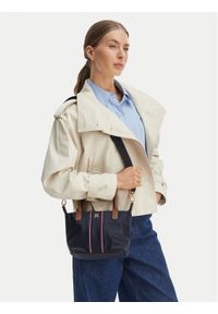 TOMMY HILFIGER - Tommy Hilfiger Torebka Popette Mini Tote Corp AW0AW17707 Granatowy. Kolor: niebieski #1