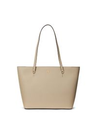 Lauren Ralph Lauren - LAUREN RALPH LAUREN Torebka 431924351004 Beżowy. Kolor: beżowy. Materiał: skórzane