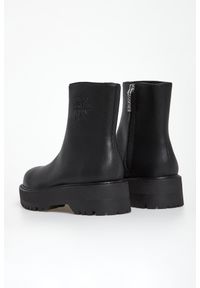 Botki damskie skórzane DKNY. Materiał: skóra #5