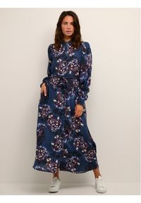 Kaffe Sukienka koszulowa Ninna 10507089 Granatowy A-Line Fit. Kolor: niebieski. Materiał: wiskoza. Typ sukienki: koszulowe