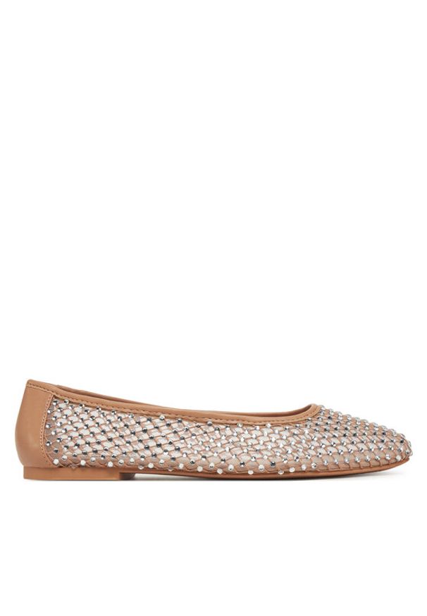 Steve Madden Baleriny Auden SM11003566 Beżowy. Kolor: beżowy. Materiał: materiał