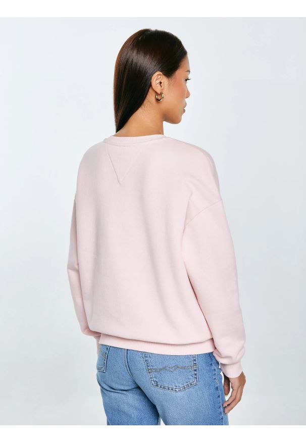 Big-Star - Bluza damska z haftem pudrowy róż Ellsa 600. Okazja: na co dzień. Kolor: różowy. Materiał: jeans, dresówka, dzianina. Wzór: haft. Styl: klasyczny, casual
