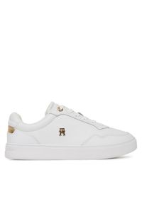 TOMMY HILFIGER - Tommy Hilfiger Sneakersy Essential Elevated Court Sneaker FW0FW08758 Biały. Kolor: biały. Materiał: skóra