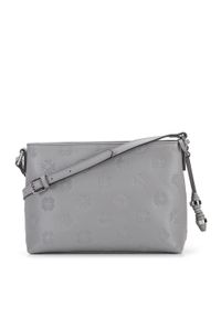 Wittchen - Damska listonoszka skórzana z monogramem i ozdobnymi chwostami. Kolor: szary. Wzór: aplikacja. Sezon: lato. Materiał: skórzane. Rozmiar: małe. Styl: klasyczny, elegancki #4