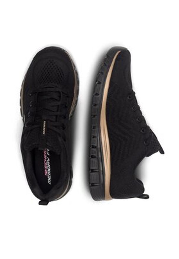 skechers - Skechers Sneakersy GRACEFUL 12615 BKRG Czarny. Kolor: czarny. Materiał: materiał