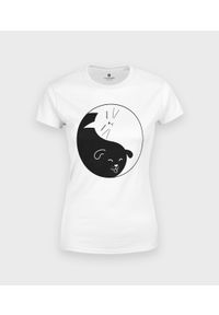 MegaKoszulki - Koszulka damska Yin Yang Kot i Pies. Materiał: bawełna #1
