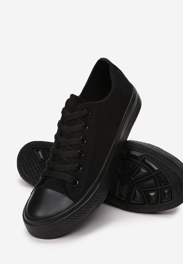 Born2be - Czarne Trampki Vividenah. Okazja: na co dzień. Kolor: czarny. Styl: casual, klasyczny