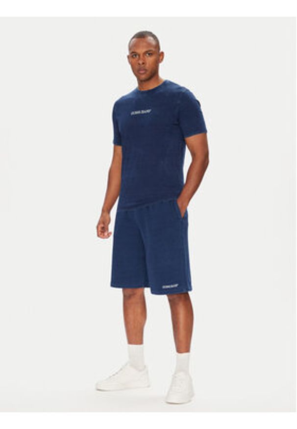 Guess Jeans Szorty sportowe M5YD49 KCXQ1 Niebieski Regular Fit. Kolor: niebieski. Materiał: bawełna. Styl: sportowy