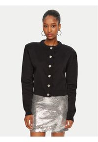 ROTATE Kardigan 114033100 Czarny Regular Fit. Kolor: czarny. Materiał: bawełna #1