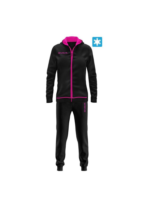 Givova - Damski dres GIVOVA King Star, XS, głęboki róż. Kolor: czarny, różowy, wielokolorowy. Materiał: dresówka