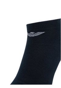 Emporio Armani Skarpety krótkie EM000550 AF14446 MB082 Granatowy. Kolor: niebieski. Materiał: bawełna #3