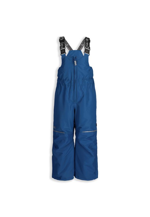 Spodnie narciarskie dziecięce z szelkami ocieplane Lemon Explore ZL5 granatowe. Kolor: niebieski. Materiał: poliester. Sezon: zima. Sport: narciarstwo