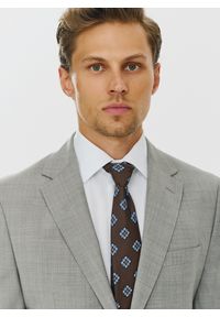 Pako Lorente - PAKO LORENTE – Męska marynarka garniturowa w odcieniu jasnoszarym. Kolor: szary. Materiał: lycra, poliester, wełna