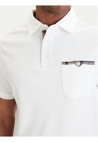 Barbour Polo Premium CorpatchMML1496WH11 Biały Tailored Fit. Typ kołnierza: polo. Kolor: biały. Materiał: bawełna #5