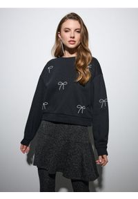 Sinsay - Prążkowana spódnica mini - czarny. Kolor: czarny. Materiał: prążkowany #1