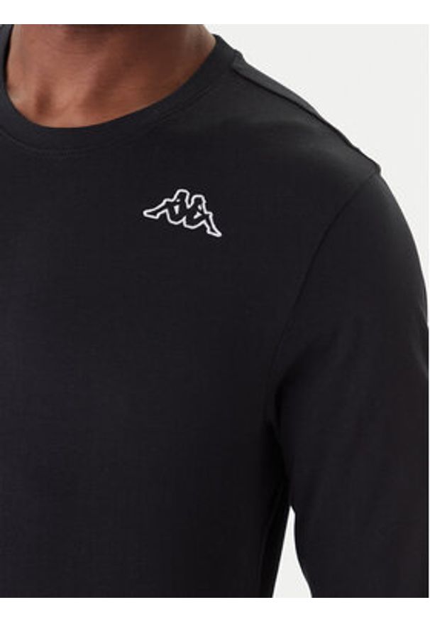 Kappa Komplet longsleeve Logo Saro 37216LW Czarny Regular Fit. Kolor: czarny. Materiał: bawełna. Długość rękawa: długi rękaw