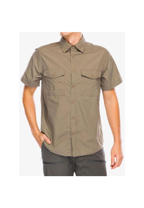 CRAGHOPPERS - Koszula podróżnicza męska Craghoppers Kiwi SS Shirt. Kolor: zielony. Długość rękawa: długi rękaw