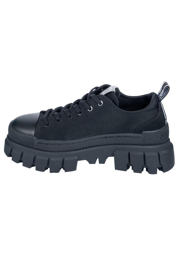 Buty do chodzenia damskie Palladium Revolt LO TX. Zapięcie: sznurówki. Kolor: czarny. Materiał: guma, materiał, tkanina, syntetyk. Szerokość cholewki: normalna. Sport: turystyka piesza
