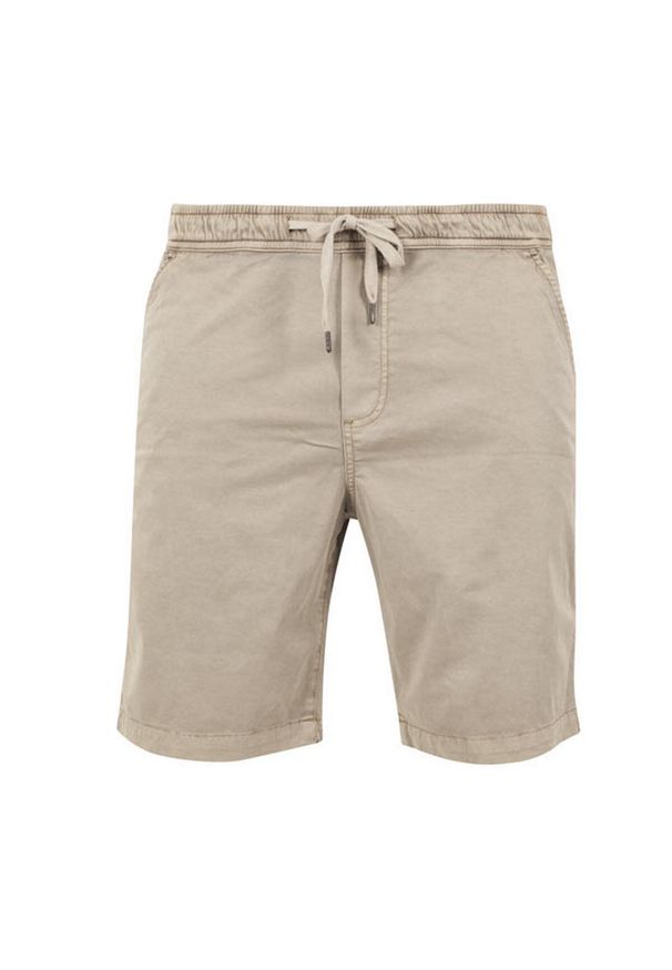 Urban Classics - Męskie Elastyczne Spodenki Dresowe Twill. Kolor: beżowy. Materiał: dresówka. Sport: turystyka piesza